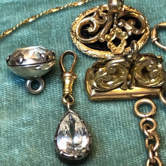 Georgian Victorian gold charm necklace - Picture 14 of 16